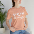 Mustang & Meaningful Short Sleeve Tee Horse Color Shirt Printify Heather Peach XS 