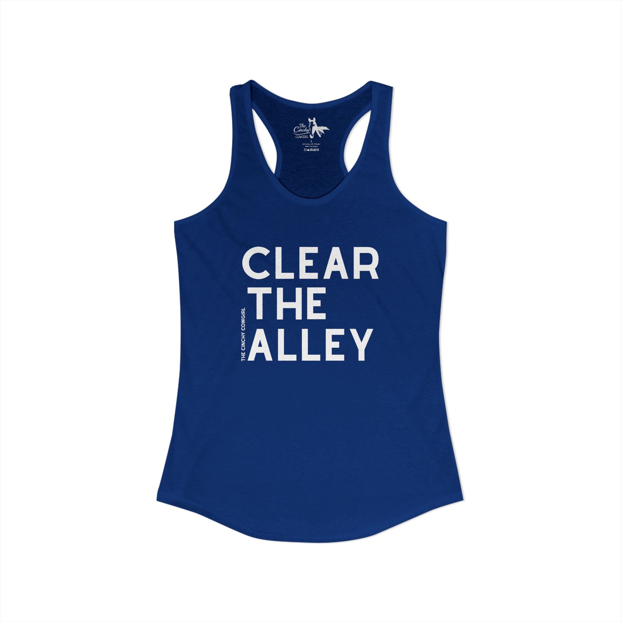 Clear The Alley Tank Top Tank Top The Cinchy Cowgirl - Print XS Solid Royal