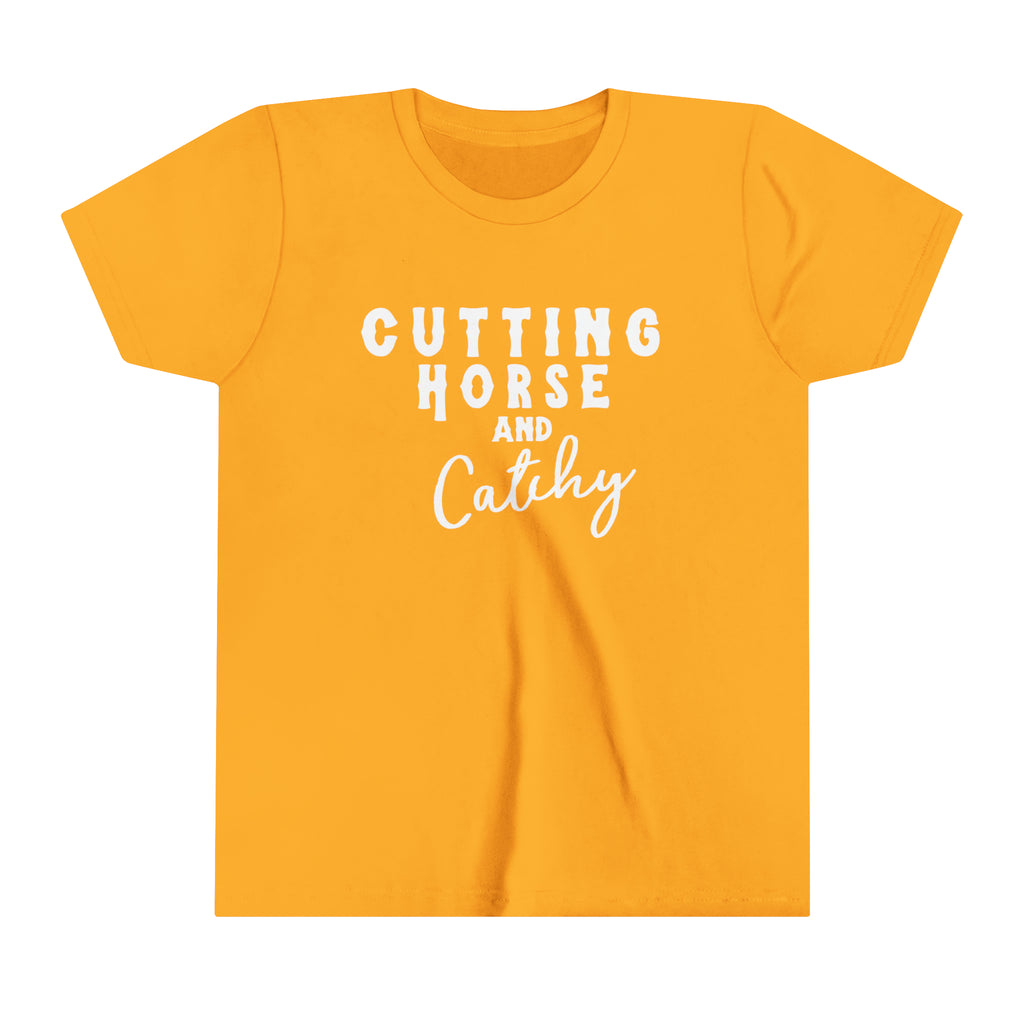 Cutting Horse & Catchy Youth Tee Gold