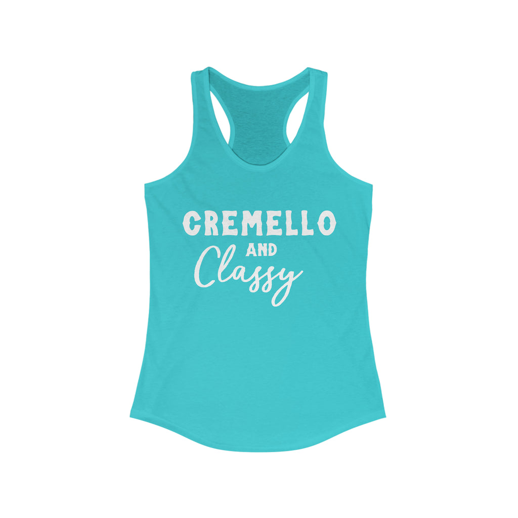 Cremello & Classy Racerback Tank Horse Color Shirts Printify XS Solid Tahiti Blue 