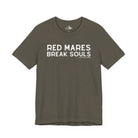 Red Mares Break Souls Short Sleeve Tee T-Shirt The Cinchy Cowgirl - Print Army XS