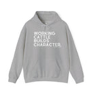 Working Cattle Builds Character Hoodie Hoodie The Cinchy Cowgirl - Print Sport Grey S