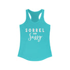Sorrel & Sassy Racerback Tank Horse Color Shirts Printify XS Solid Tahiti Blue 