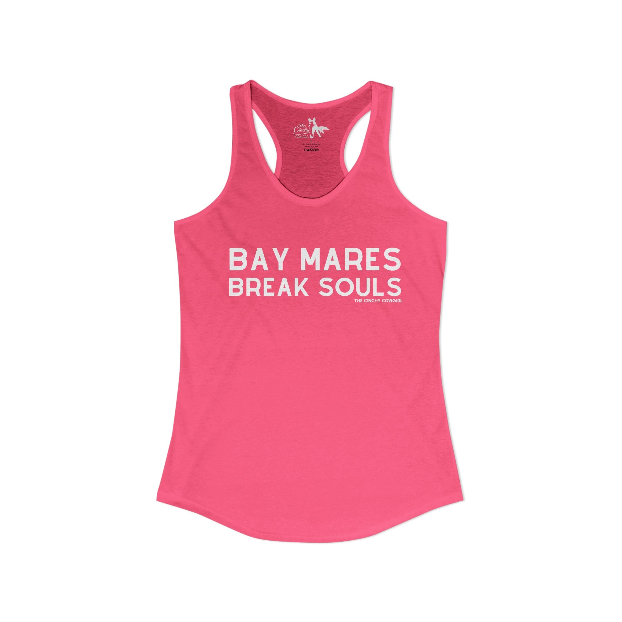 Bay Mares Break Souls Tank Top graphic tank The Cinchy Cowgirl - Print XS Solid Hot Pink