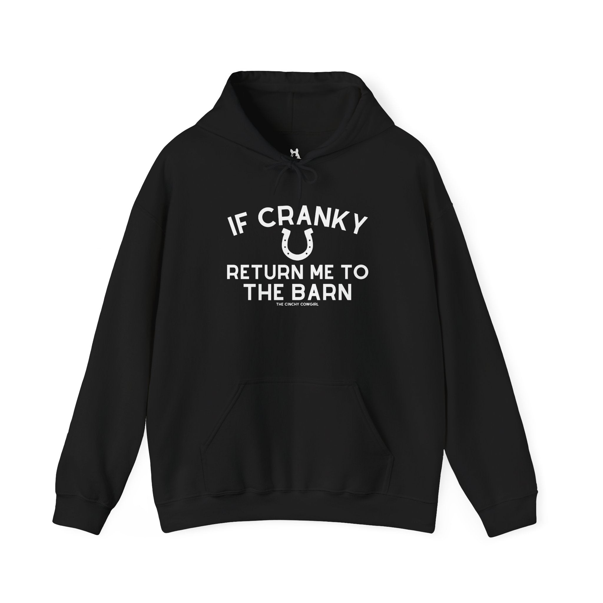 If Cranky Return Me To The Barn Hoodie Hoodie The Cinchy Cowgirl - Print Black S