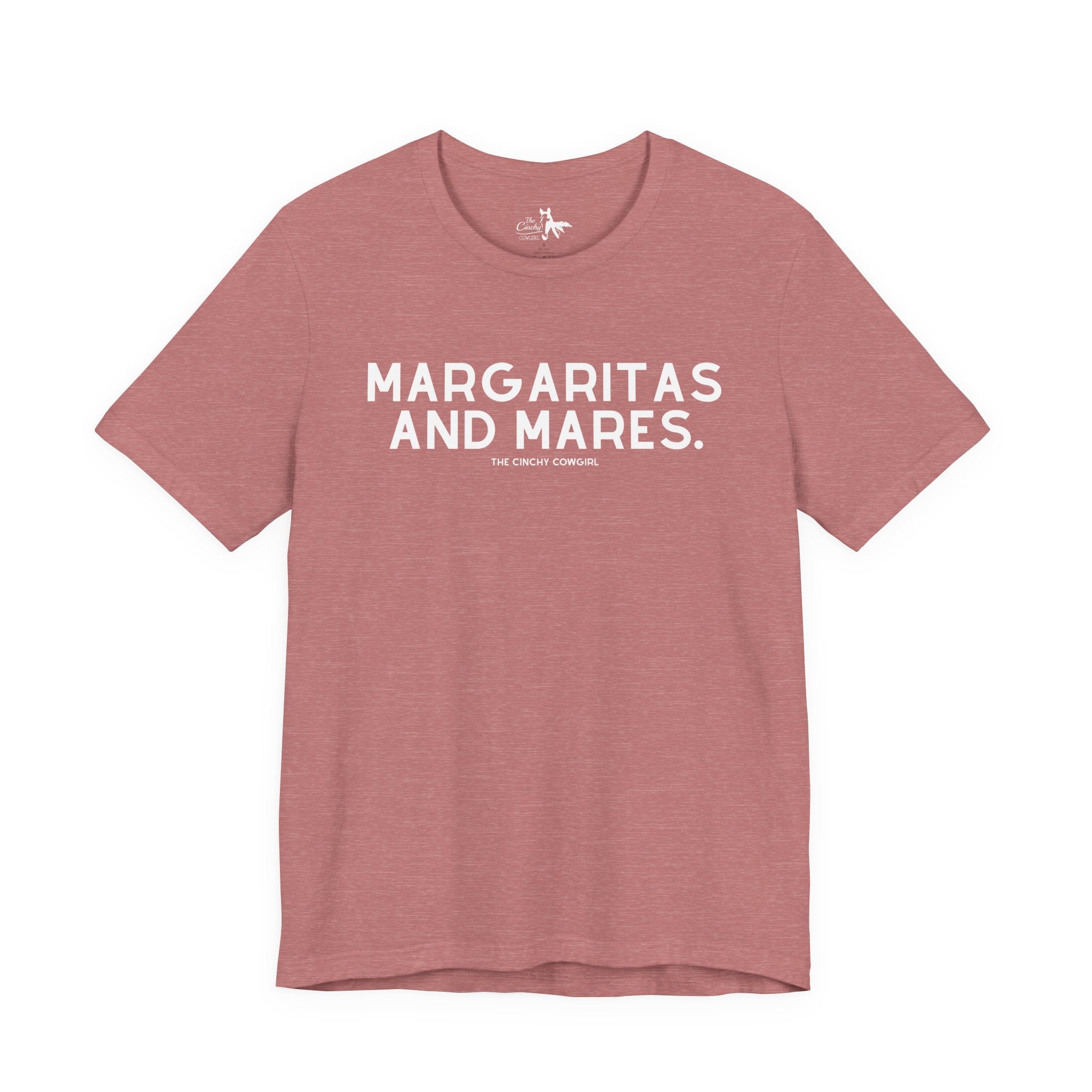 Margaritas & Mares Short Sleeve Tee T-Shirt The Cinchy Cowgirl - Print Heather Mauve XS