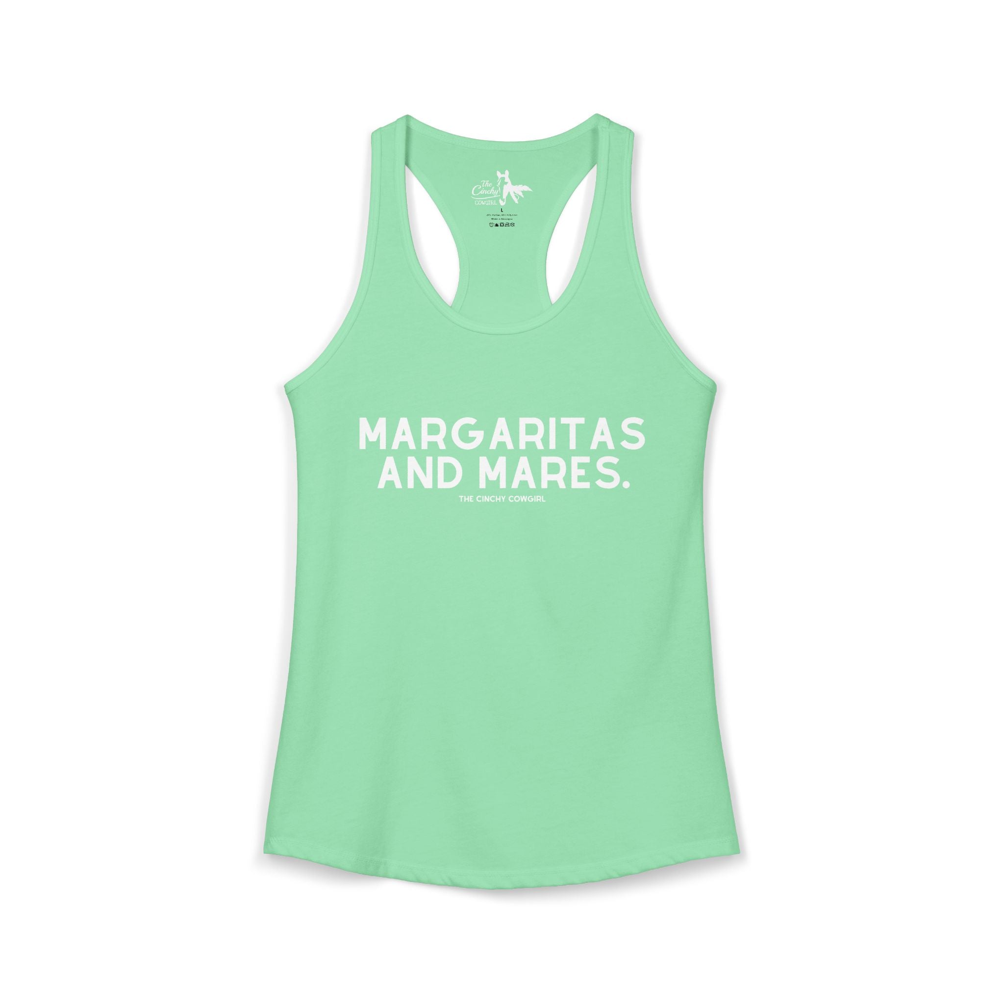 Margaritas & Mares Tank Top Tank Top The Cinchy Cowgirl - Print XS Solid Mint