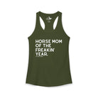 Horse Mom of the Freakin' Year Tank Top graphic tank The Cinchy Cowgirl - Print XS Solid Military Green