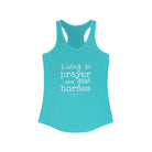 Living on a Prayer Racerback Tank tcc graphic tee Printify XS Solid Tahiti Blue 