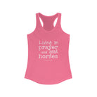 Living on a Prayer Racerback Tank tcc graphic tee Printify XS Solid Hot Pink 