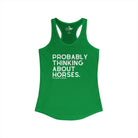 Probably Thinking About Horses Tank Top graphic tank The Cinchy Cowgirl - Print XS Solid Kelly Green