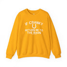If Cranky, Return Me To The Barn Fleece Pullover Sweatshirt The Cinchy Cowgirl - Print S Gold