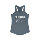 Penning & Precise Racerback Tank Horse Riding Discipline Tee Printify XS Solid Indigo 