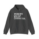 Working Cattle Builds Character Hoodie Hoodie The Cinchy Cowgirl - Print Dark Heather S