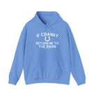 If Cranky Return Me To The Barn Hoodie Hoodie The Cinchy Cowgirl - Print Carolina Blue S