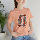 Pair A' Boots Short Sleeve Tee tcc graphic tee Printify Heather Peach XS