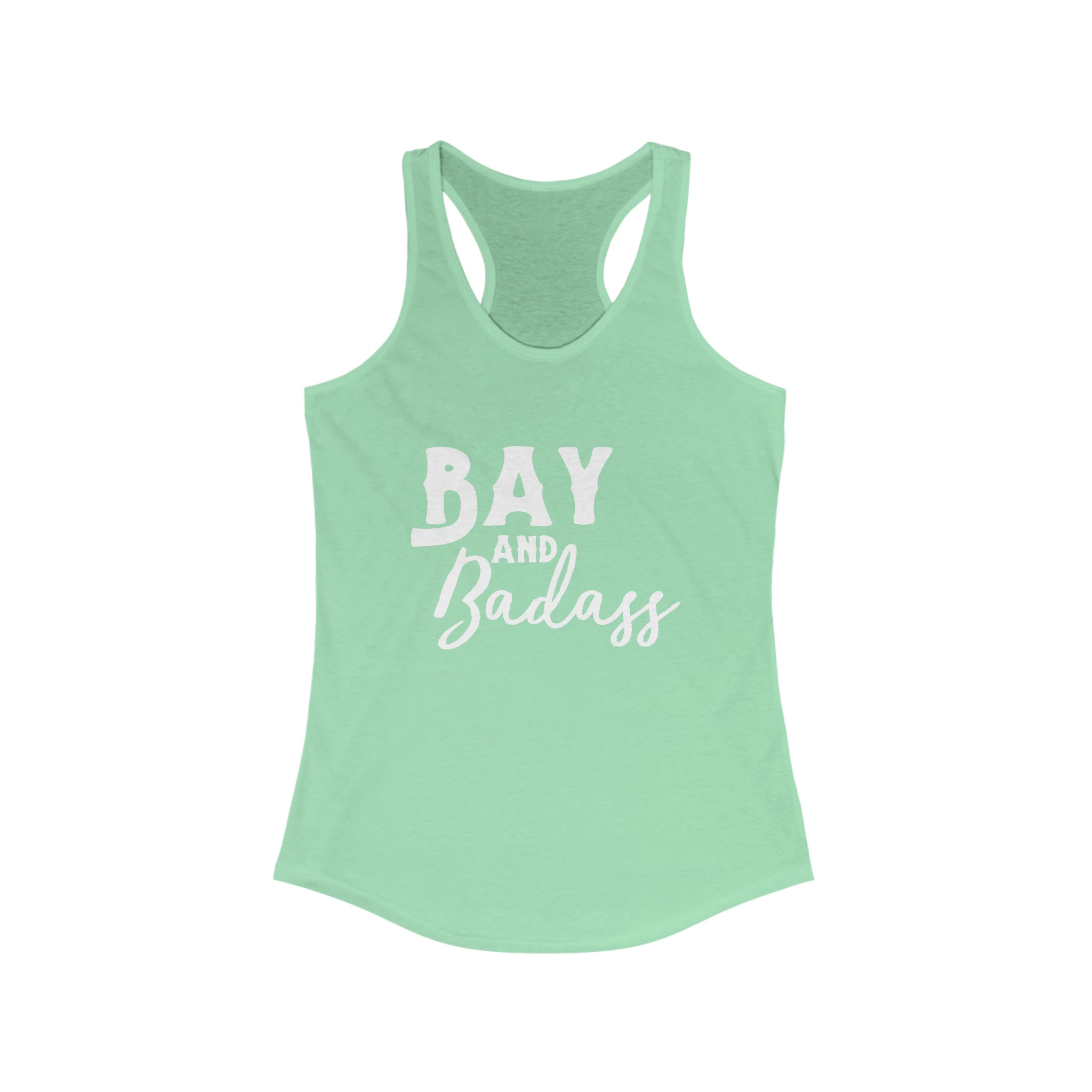 Bay & Badass Racerback Tank Horse Color Shirts Printify XS Solid Mint 