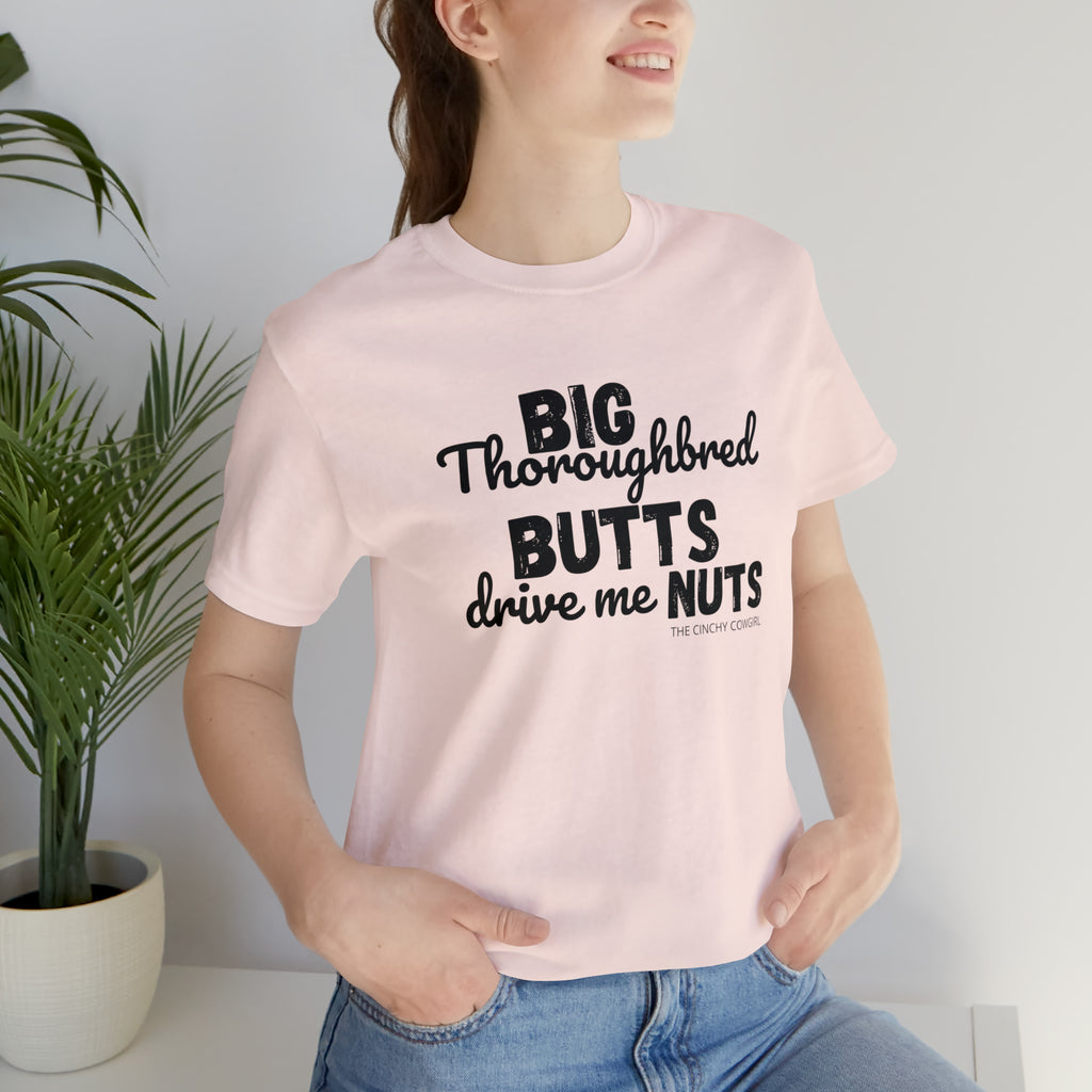 Thoroughbred Butts Short Sleeve Tee tcc graphic tee Printify Soft Pink XS 