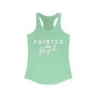 Painted & Poised Racerback Tank Horse Color Shirts Printify XS Solid Mint 