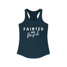 Painted & Poised Racerback Tank Horse Color Shirts Printify XS Solid Midnight Navy 