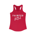 Painted & Poised Racerback Tank Horse Color Shirts Printify XS Solid Red