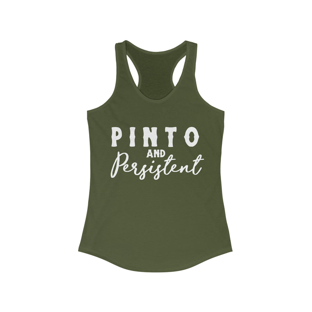 Pinto & Persistent Racerback Tank Horse Color Shirts Printify XS Solid Military Green 