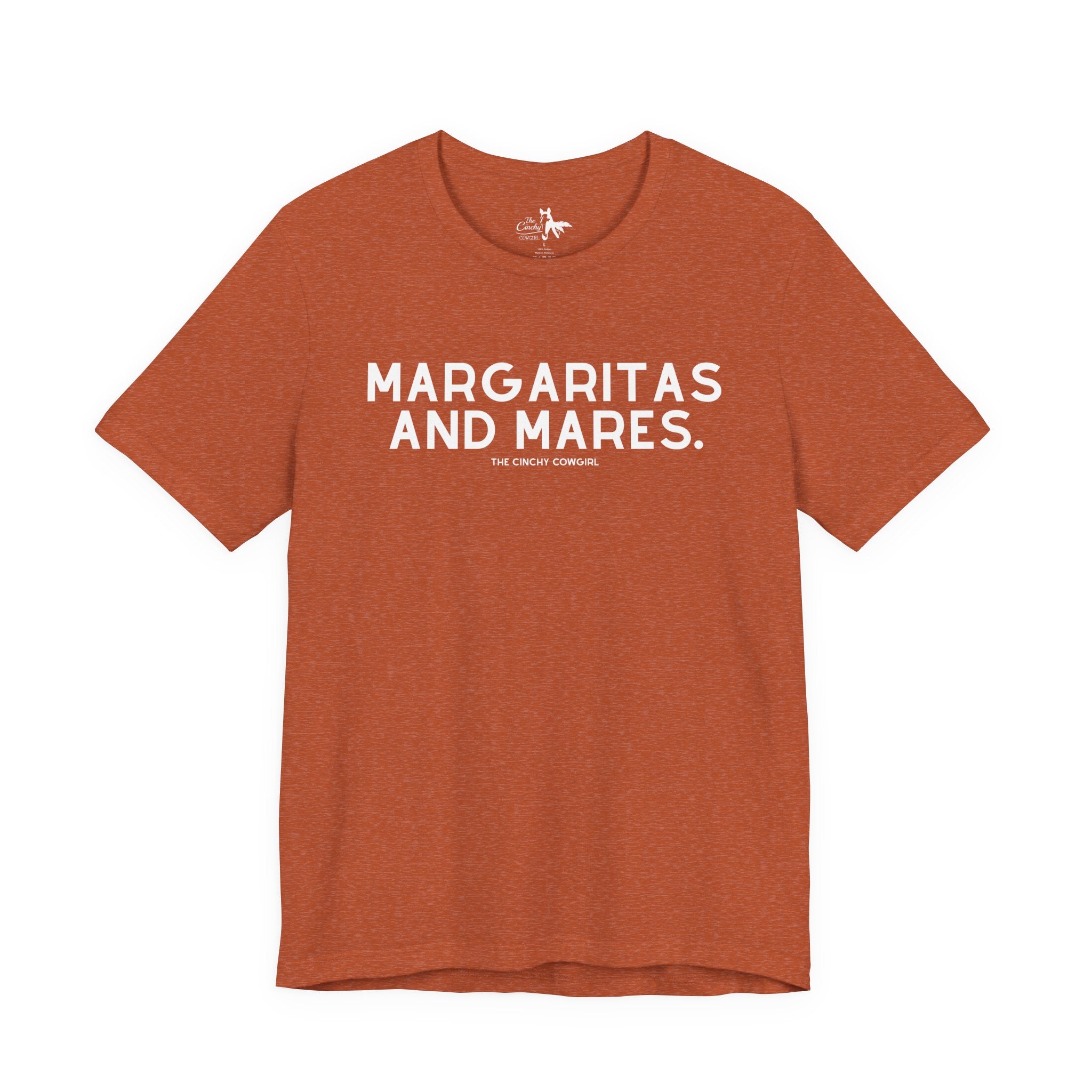 Margaritas & Mares Short Sleeve Tee T-Shirt The Cinchy Cowgirl - Print Heather Autumn XS