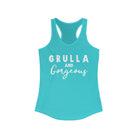 Grulla & Gorgeous Racerback Tank Horse Color Shirts Printify XS Solid Tahiti Blue 