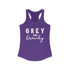 Grey & Grouchy Racerback Tank Horse Color Shirts Printify XS Solid Purple Rush 