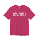Gray Mares Break Souls Short Sleeve Tee T-Shirt The Cinchy Cowgirl - Print Berry XS