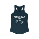 Blue Roan & Ballsy Racerback Tank Horse Color Shirts Printify XS Solid Midnight Navy 