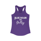 Blue Roan & Ballsy Racerback Tank Horse Color Shirts Printify XS Solid Purple Rush 