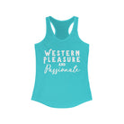 Western Pleasure & Passionate Racerback Tank Horse Riding Discipline Tee Printify XS Solid Tahiti Blue