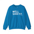 Well Sheeyit Fleece Pullover Sweatshirt The Cinchy Cowgirl - Print S Sapphire
