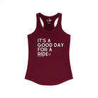 It's A Good Day For a Ride Tank Top Tank Top The Cinchy Cowgirl - Print XS Solid Cardinal Red