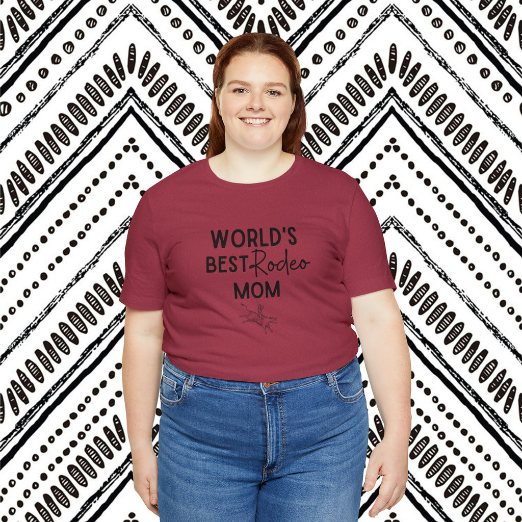 World's Best Rodeo Mom Short Sleeve Tee tcc graphic tee Printify   