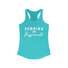 Penning & Passionate Racerback Tank Horse Riding Discipline Tee Printify XS Solid Tahiti Blue