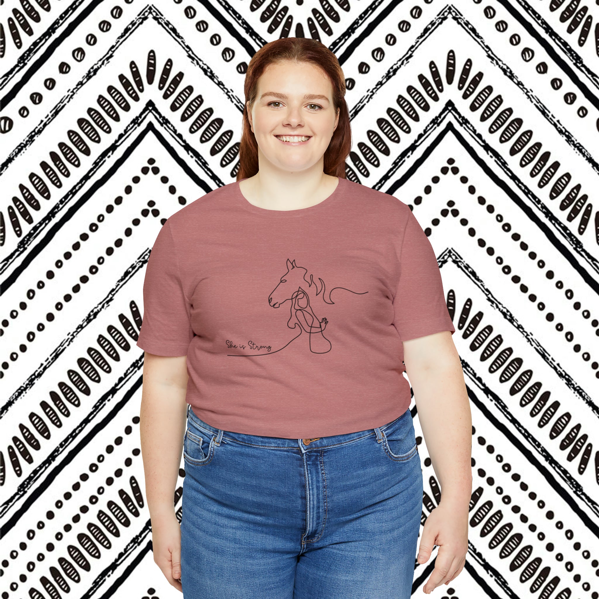 She is Strong Short Sleeve Tee tcc graphic tee Printify   