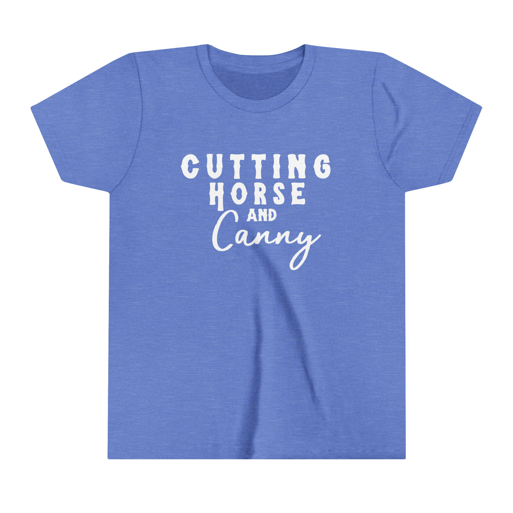 Cutting Horse & Canny Youth Tee Blue