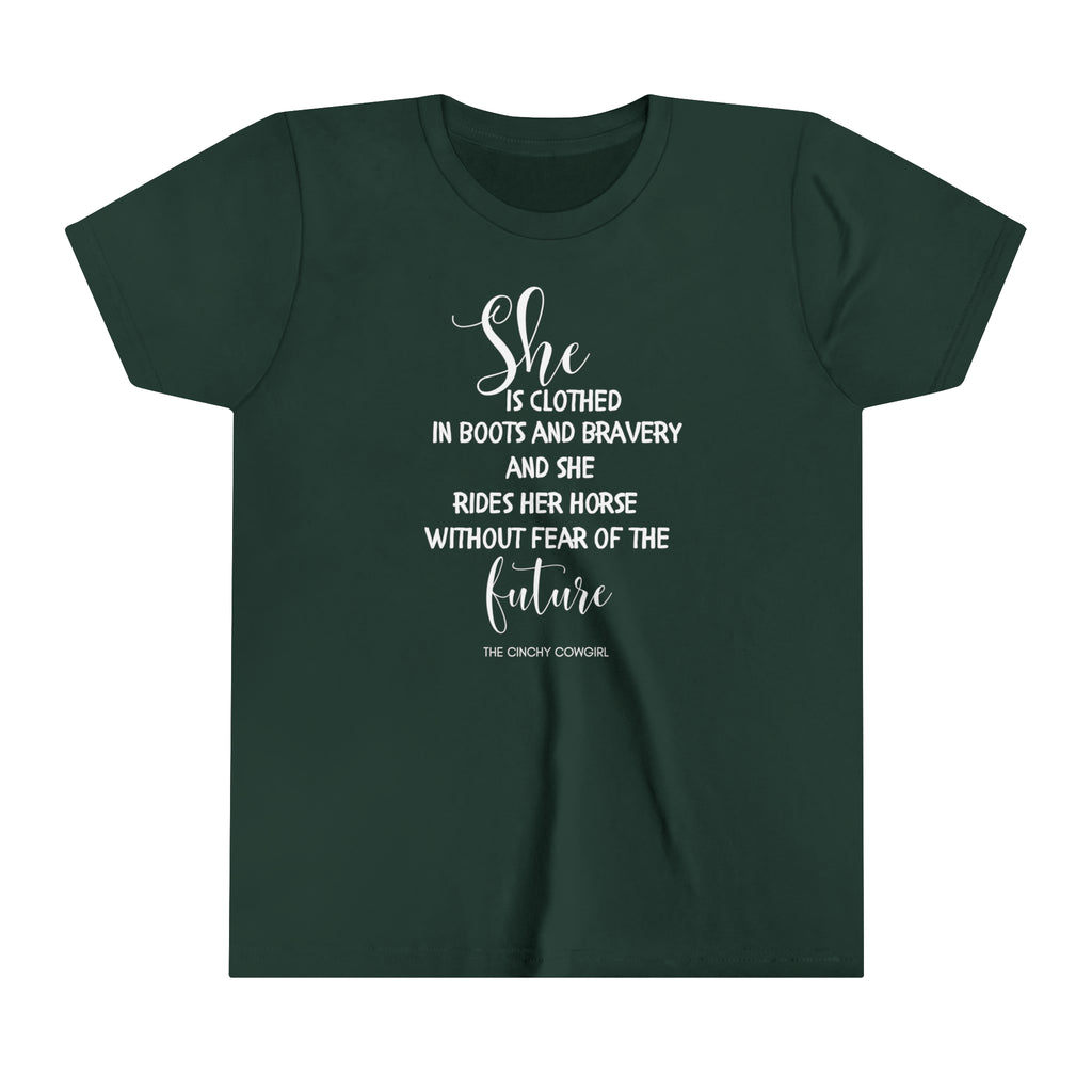 She is Clothed Youth Short Sleeve Tee Forest