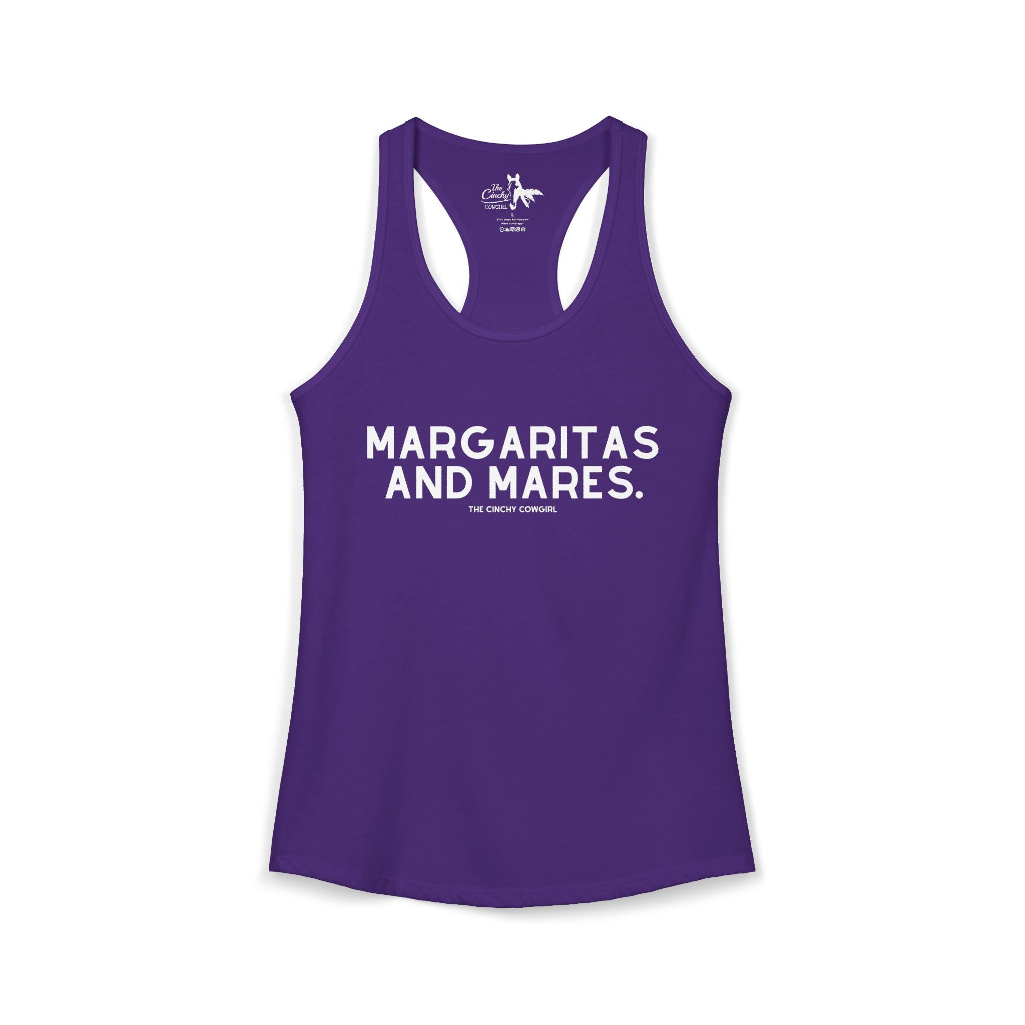 Margaritas & Mares Tank Top Tank Top The Cinchy Cowgirl - Print XS Solid Purple Rush