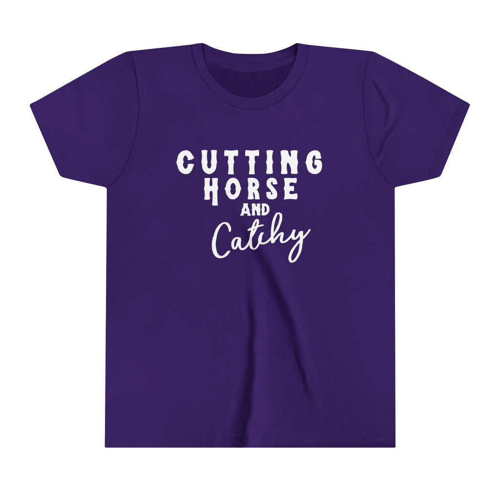 Cutting Horse & Catchy Youth Tee Purple