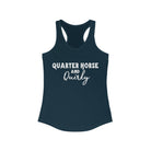 Quarter Horse & Quirky Racerback Tank Horse Color Shirts Printify XS Solid Midnight Navy