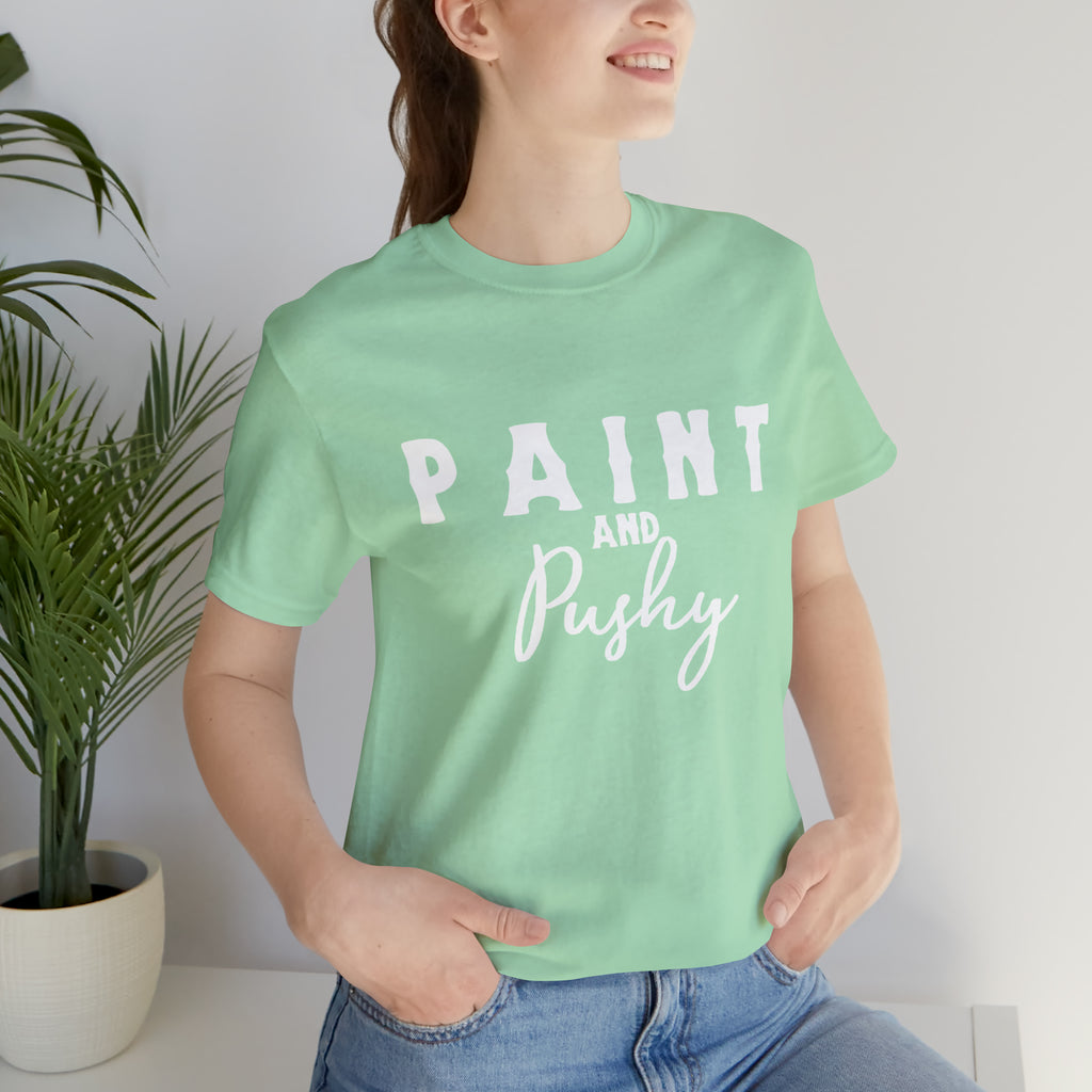 Paint & Pushy Mint Short Sleeve Tee