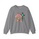 Praying Cowgirls Club Fleece Pullover Sweatshirt The Cinchy Cowgirl - Print S Sport Grey