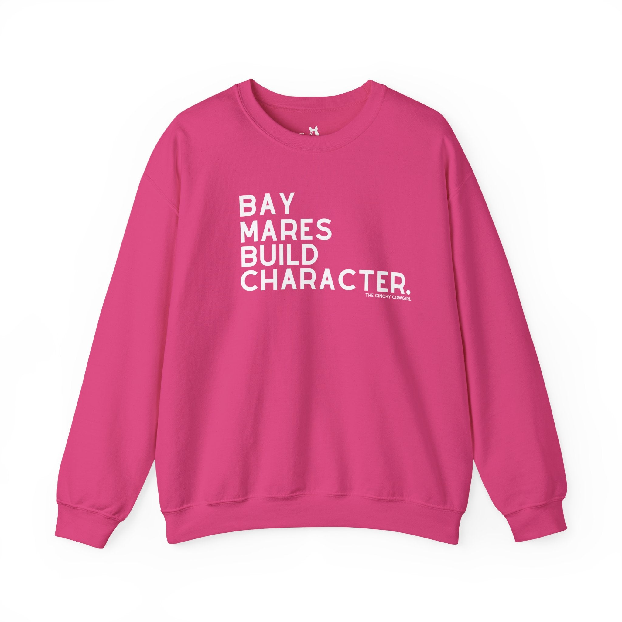 Bay Mares Build Character Pullover Graphic Pullover The Cinchy Cowgirl - Print S Heliconia