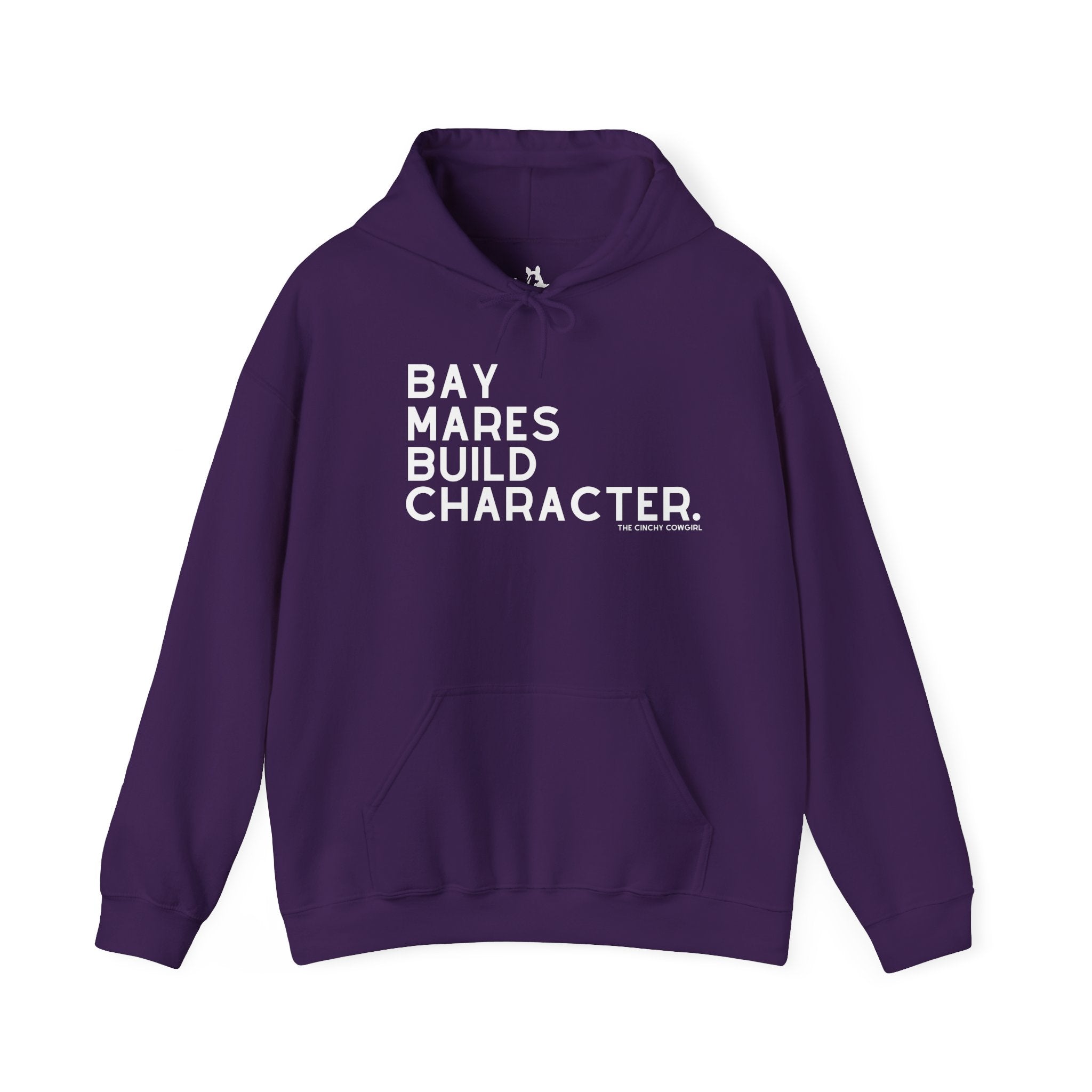 Bay Mares Build Character Hoodie Hoodie The Cinchy Cowgirl - Print Purple S