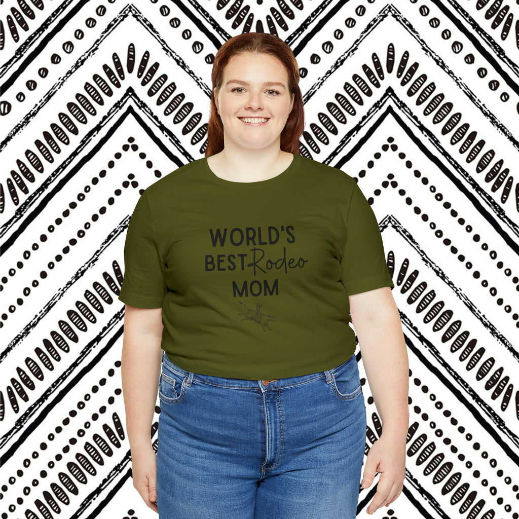 World's Best Rodeo Mom Short Sleeve Tee tcc graphic tee Printify   