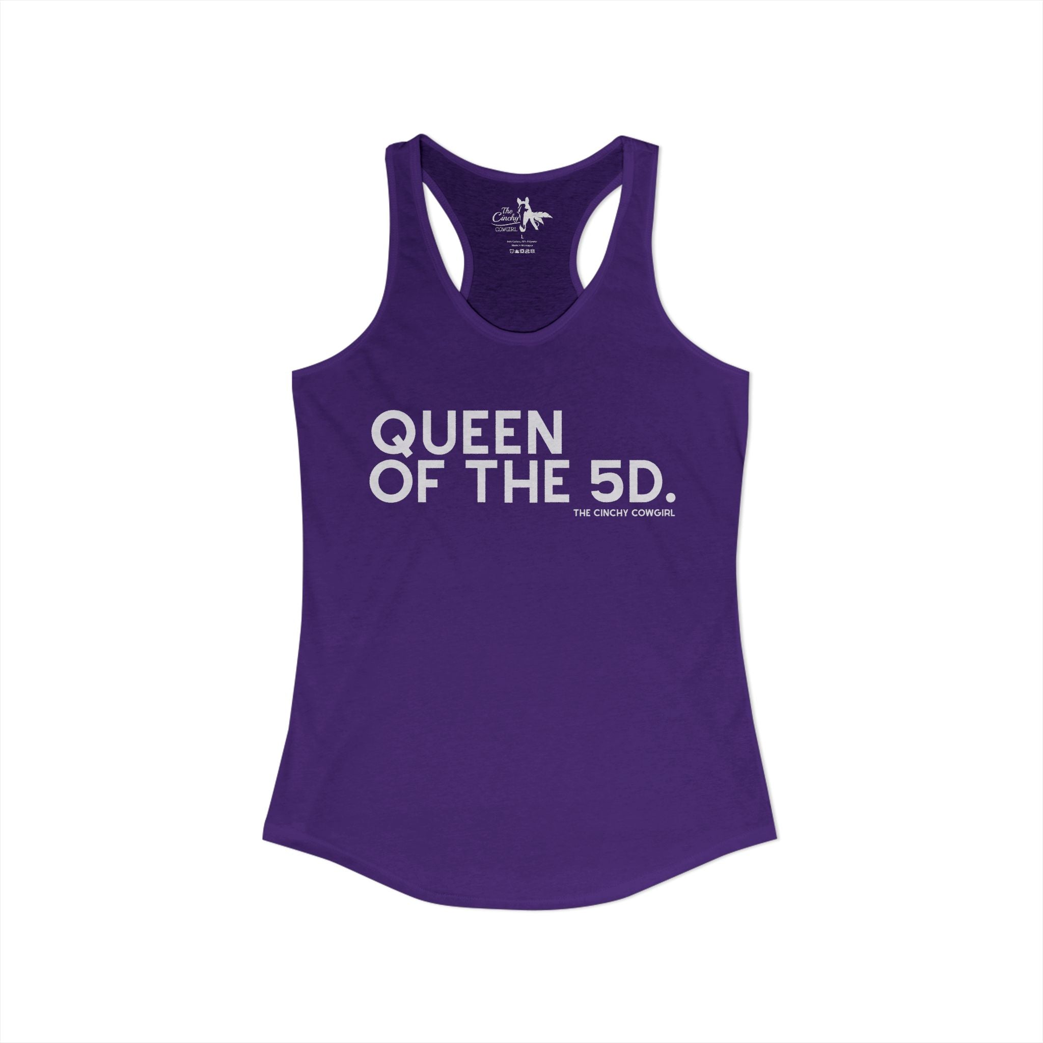 Queen Of The 5D Tank Top Tank Top The Cinchy Cowgirl - Print XS Solid Purple Rush