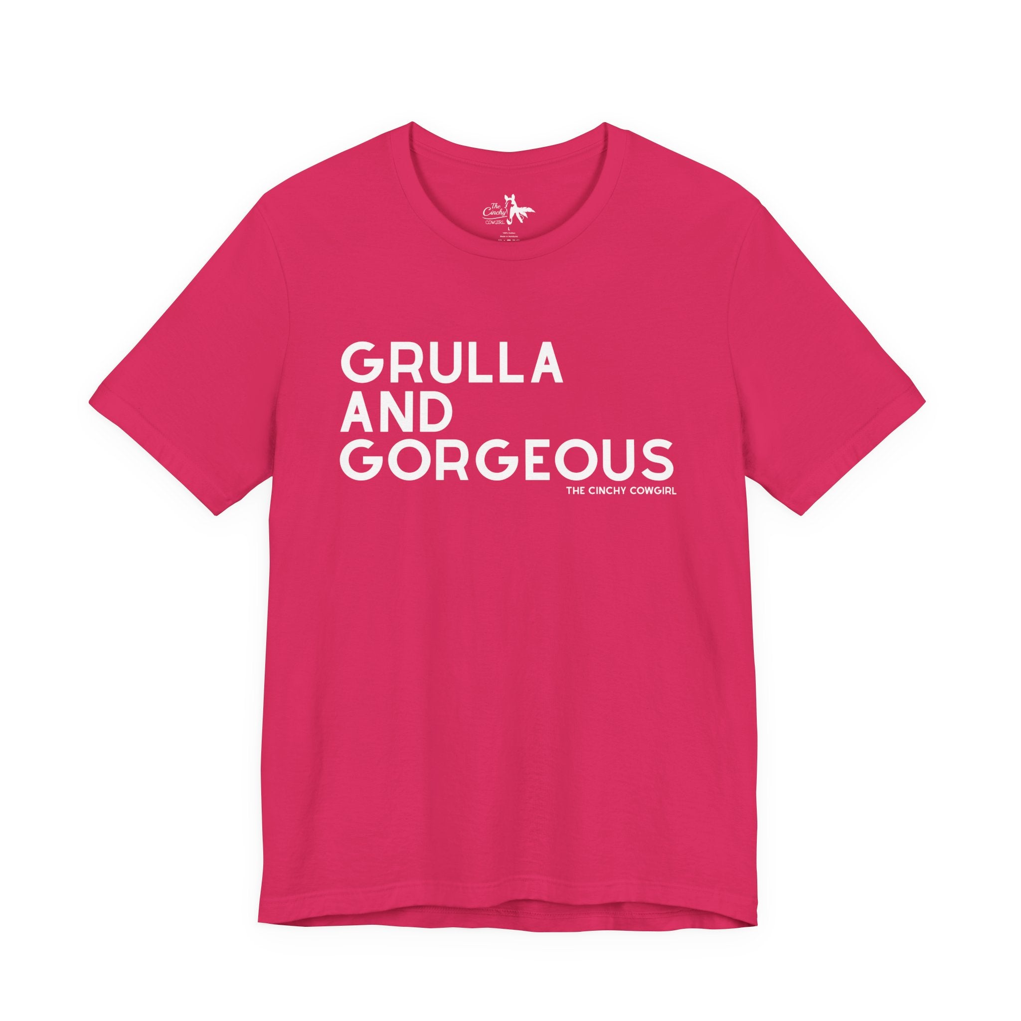 Grulla & Gorgeous Short Sleeve Tee Graphic Tee The Cinchy Cowgirl - Print Fuchsia XS